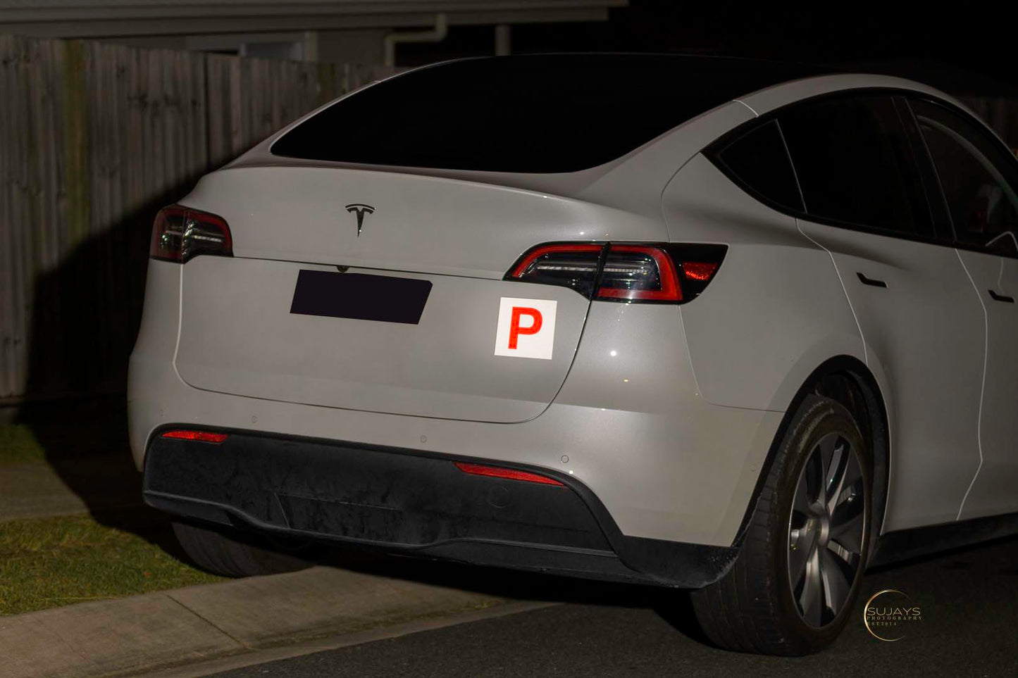 Reflective Green P Plates - 2 Plate Set for Night-Time Driving