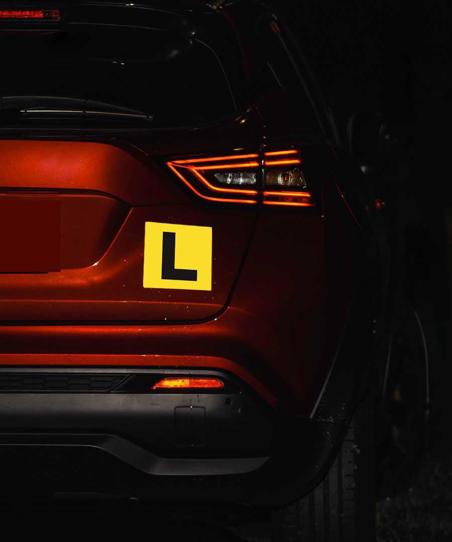 Reflective L Plates – 2 Plate Set for Night-Time Learner Driving