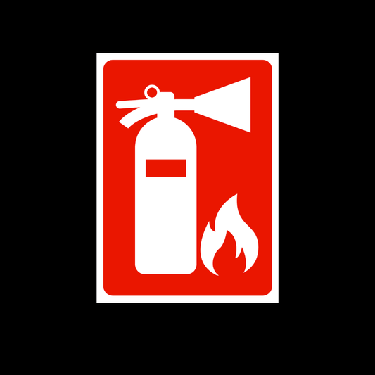 Fire Extinguisher Reflective Decal - Small