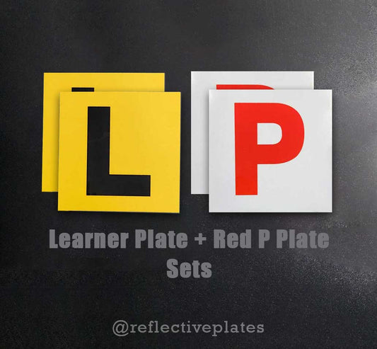 Reflective L & P Plate Bundle – High Visibility for New Drivers