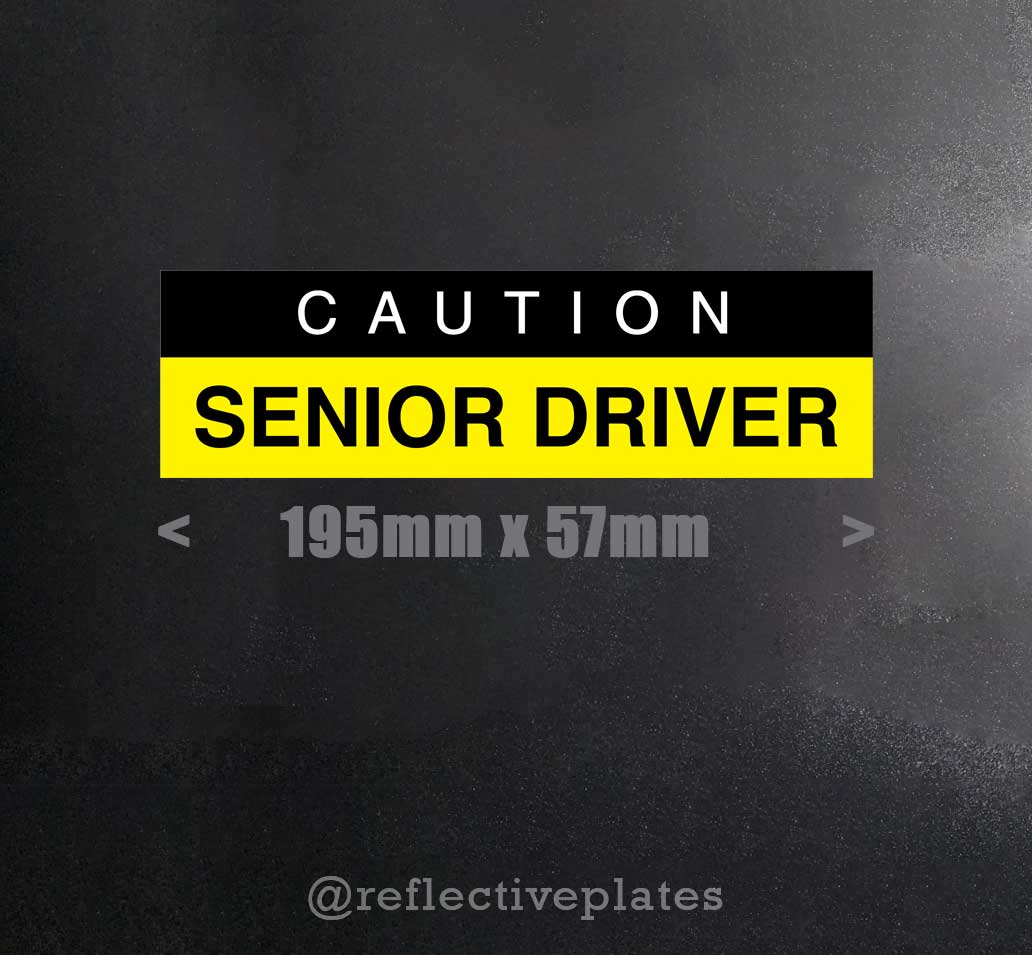 Reflective Senior Driver Sign - Drive Safer