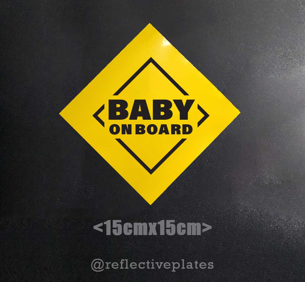 Reflective Baby on Board Signs - Be Seen in Low Light